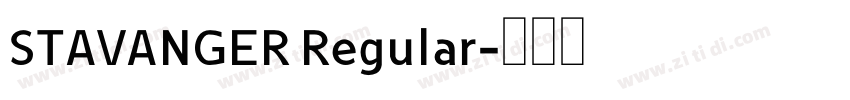 STAVANGER Regular字体转换